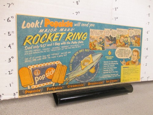 Newspaper premium ring - ad, 1952